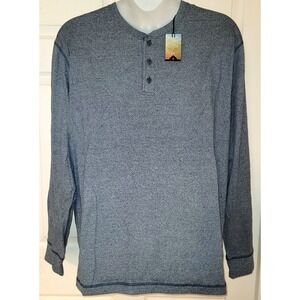 Ocean + Coast l Men's Henley Long Sleeve Shirt 2 XL XXL New With Tags Night Navy